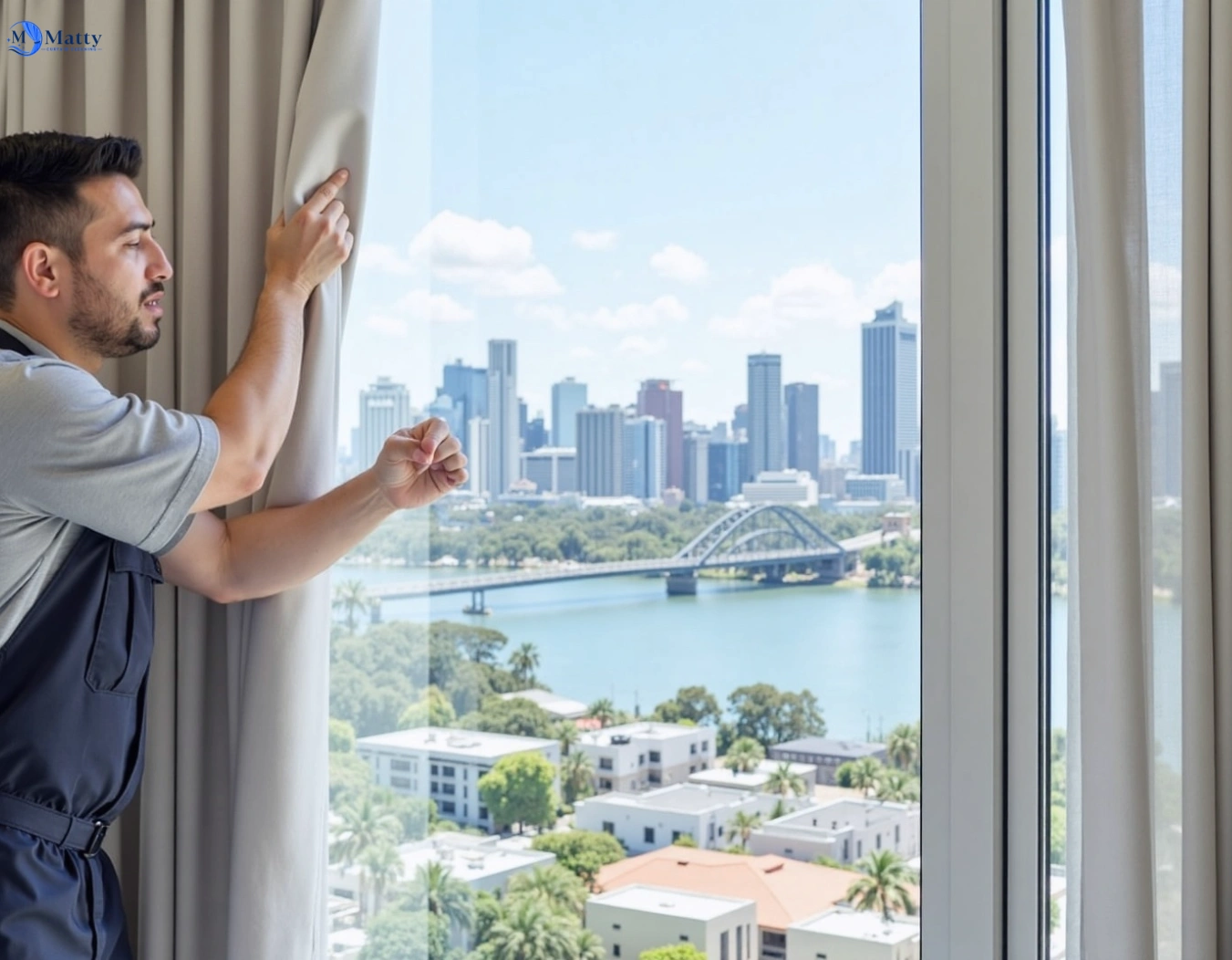Professional curtain steam cleaning service greenvale-vic QLD by Matty Curtain Cleaning