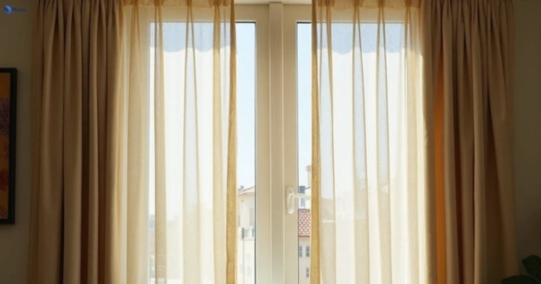 Dull dusty drapes in greenvale-vic before professional cleaning